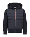 Moncler Panelled Padded Jacket In Blue