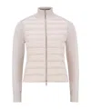 Moncler Quilted Shell And Wool Jacket In Pink
