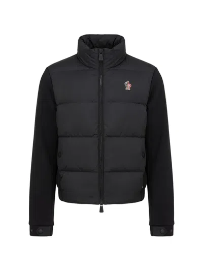 Moncler Panelled Quilted Puffer Jacket In Black
