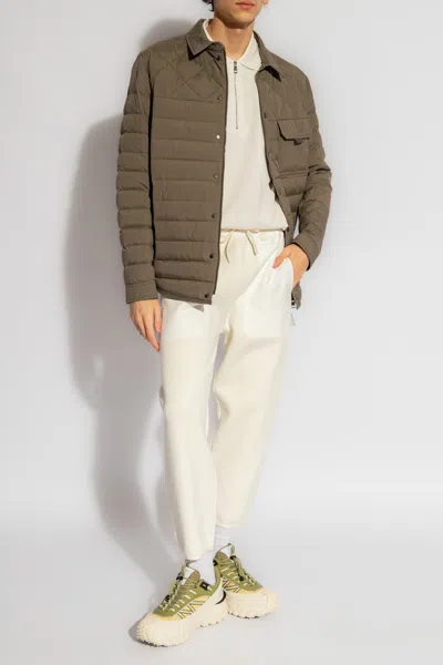 Moncler Panelled Sweatpants In Cream