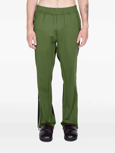 Moncler Panelled Trousers In Green