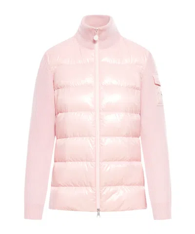 MONCLER PANELLED ZIP-UP DOWN JACKET