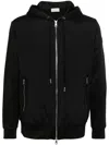Moncler Panelled Zip-up Jacket In Black