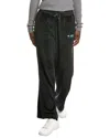 Moncler Straight Trousers With Elastic Waistband And Side Pockets In Black