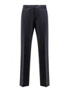 Moncler Jogger Pants In Mixed Wool In Blue