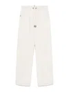 Moncler Cotton Track Trousers In Beige