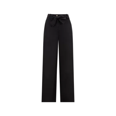 MONCLER BELTED TROUSERS, WOMEN, BLACK, SIZE: 44