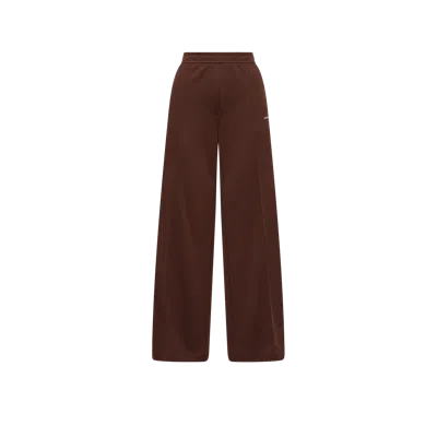 Moncler Pantalon De Survêtement Ajusté Avec Logo, Femme, Marron, Taille: L