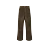Moncler Corduroy Straight Leg Drawstring Pants In Brown