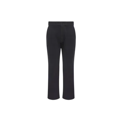 Moncler Kids' Pantalon De Survêtement En Coton À Logo Tricolore, Garçons, Bleu, Taille: 4a In Black