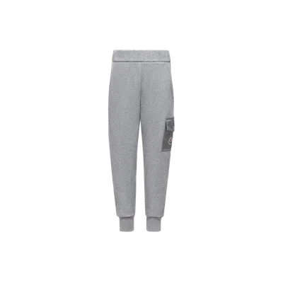 Moncler Kids' Pantalon De Survêtement En Coton, Garçons, Gris, Taille: 4a In Gray
