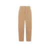 Moncler Pantalon Droit En Gabardine De Coton In Brown