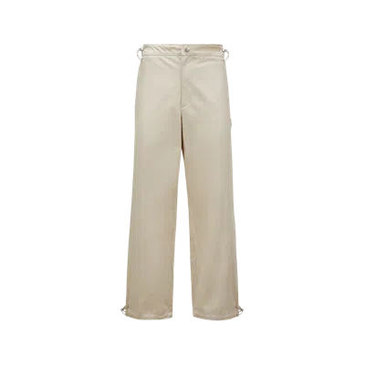 Moncler Trouseralon En Toile De Coton In Beige