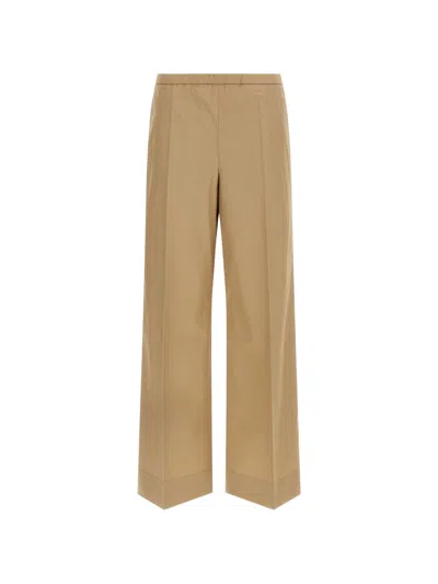 Moncler Pantalone Sartoriale In Cotone In Neutral