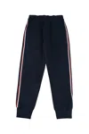 Moncler Joggers With Contrast Bands In Black
