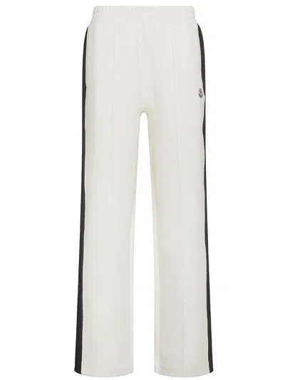 Moncler Jogginghose Mit Logo-patch In Bianco