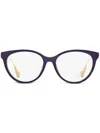 Moncler Pantos Cat-eye Frame Glasses In Purple