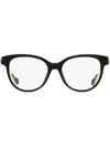 Moncler Pantos Cat-eye Glasses In Black