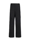Moncler Adjustable Hem Drawstring Waistband Trousers In 999