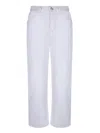 Moncler White Cotton Trousers In White