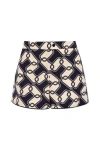 Moncler Mini Cotton Shorts For Women In Aqua