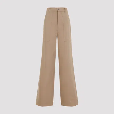 Moncler Brand-tab Patch-pocket Wide-leg Mid-rise Stretch-cotton Trousers In Multicolor