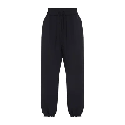 Moncler Black Relaxed Fit Trousers With Elastic Waistband