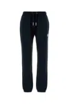 Moncler Pantalon De Survêtement En Coton À Empiècement Logo In Black