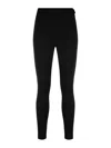 Moncler Brand-embossed Slim-fit High-rise Stretch-woven Leggings In Black