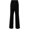Moncler Virgin Wool Blend Pants In Blue