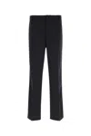 Moncler Wool Blend Straight Leg Trousers In Pink