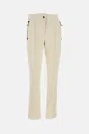 Moncler High-waisted Ski Pants Trousers Beige In White