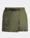 Moncler Shell Cargo Mini Skort In Green