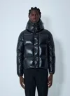 Moncler High Collar Hooded Quilted Down Jacket In Multi