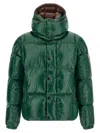 Moncler Parana Glossy Hooded Short Down Jacket Clothing In Green