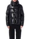 Moncler High Collar Hooded Quilted Down Jacket In Multi