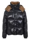 Moncler Parana Glossy Hooded Short Down Jacket Clothing In Black