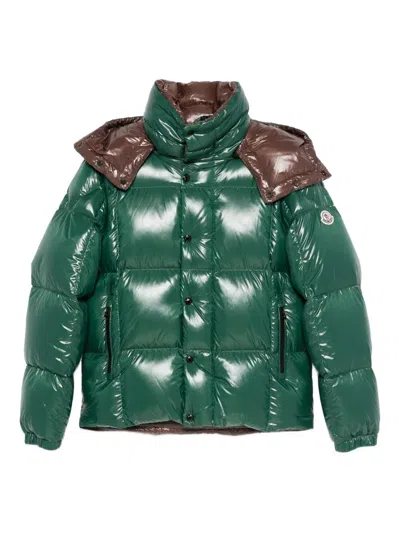 MONCLER PARANA GLOSSY HOODED SHORT DOWN JACKET