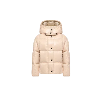 Moncler Kids' Parana Hooded Down Jacket, Girls, Beige, Size: 6y In Orange