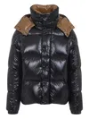 Moncler Parana Glossy Hooded Short Down Jacket Clothing In Black
