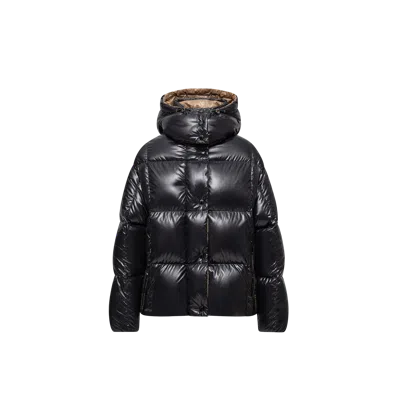 Moncler Parana Hooded Short Down Jacket Black