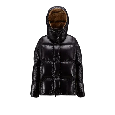 Moncler Parana Hooded Short Down Jacket Black