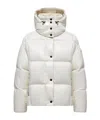 Moncler Parana Hooded Short Down Jacket In White