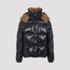 Moncler Parana Glossy Hooded Short Down Jacket Clothing In Black