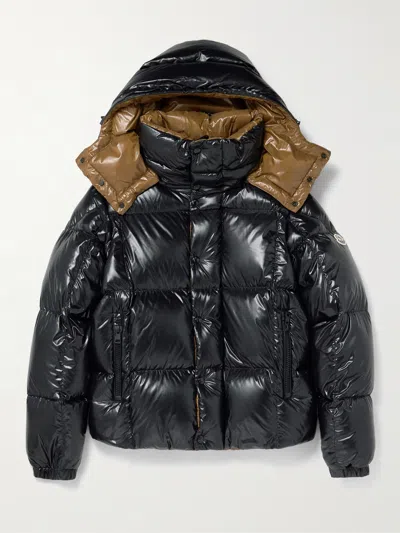 Moncler Parana Glossy Hooded Short Down Jacket Clothing In Multi