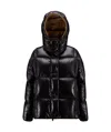 Moncler Parana Hooded Short Down Jacket Black In Black