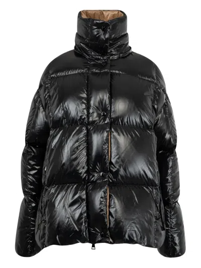Moncler Parana Quilted-design Hooded Jacket In Black