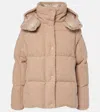 Moncler Paranas Short Down Jacket In Beige