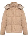 Moncler Paranas Short Down Jacket In Brown