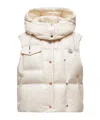 Moncler Pario Sleeveless Down Jacket In Neutral